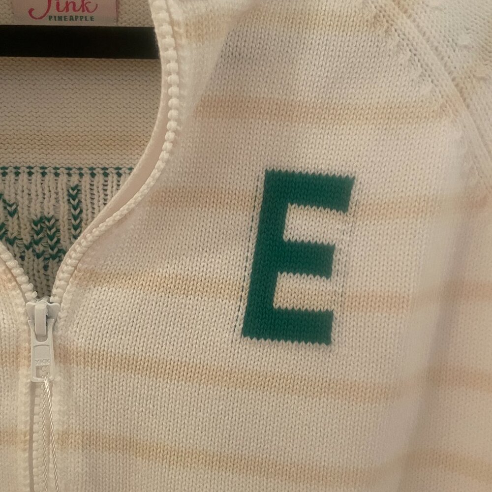 NWT Pink Pineapple Striped Philadelphia Eagles Half Zip Sweater - Picture 3 of 5